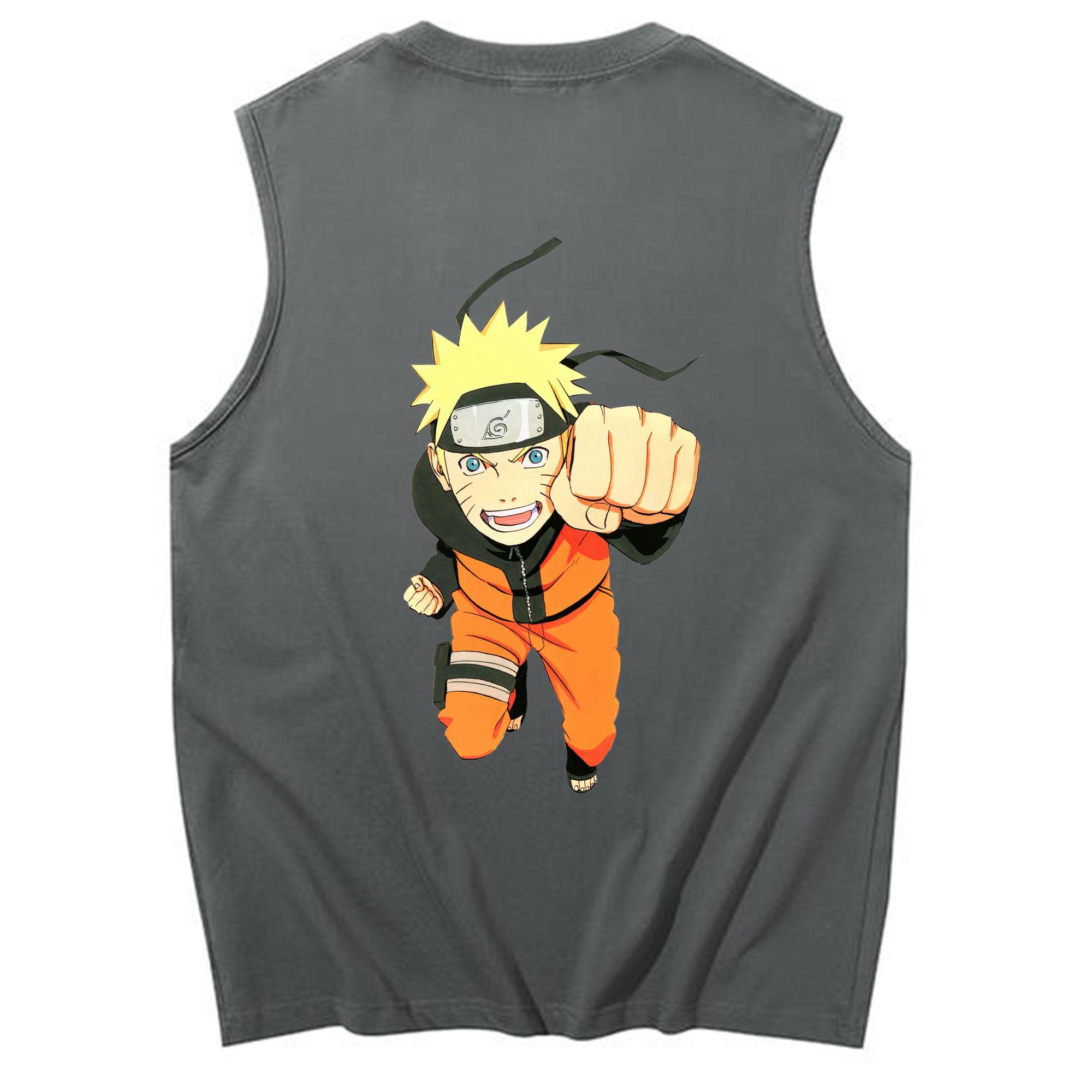 （画像用） NARUTO -ナルト- うずまき ナルト Uzumaki Naruto コットン100％タンクトップ（背面プリント）